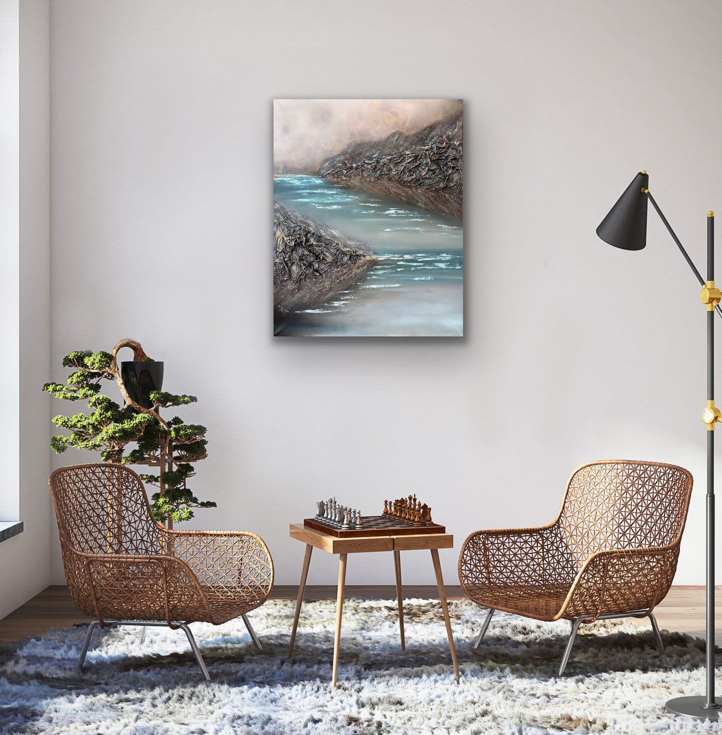 Confluence - Winter | 100 x 80 cm